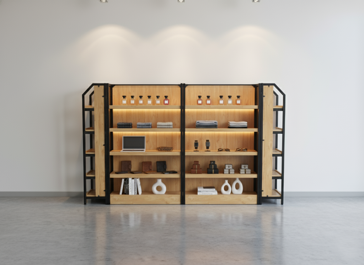 Maple Wood 4 sides Shelving Set Maple Wood 4 sides Shelving Set