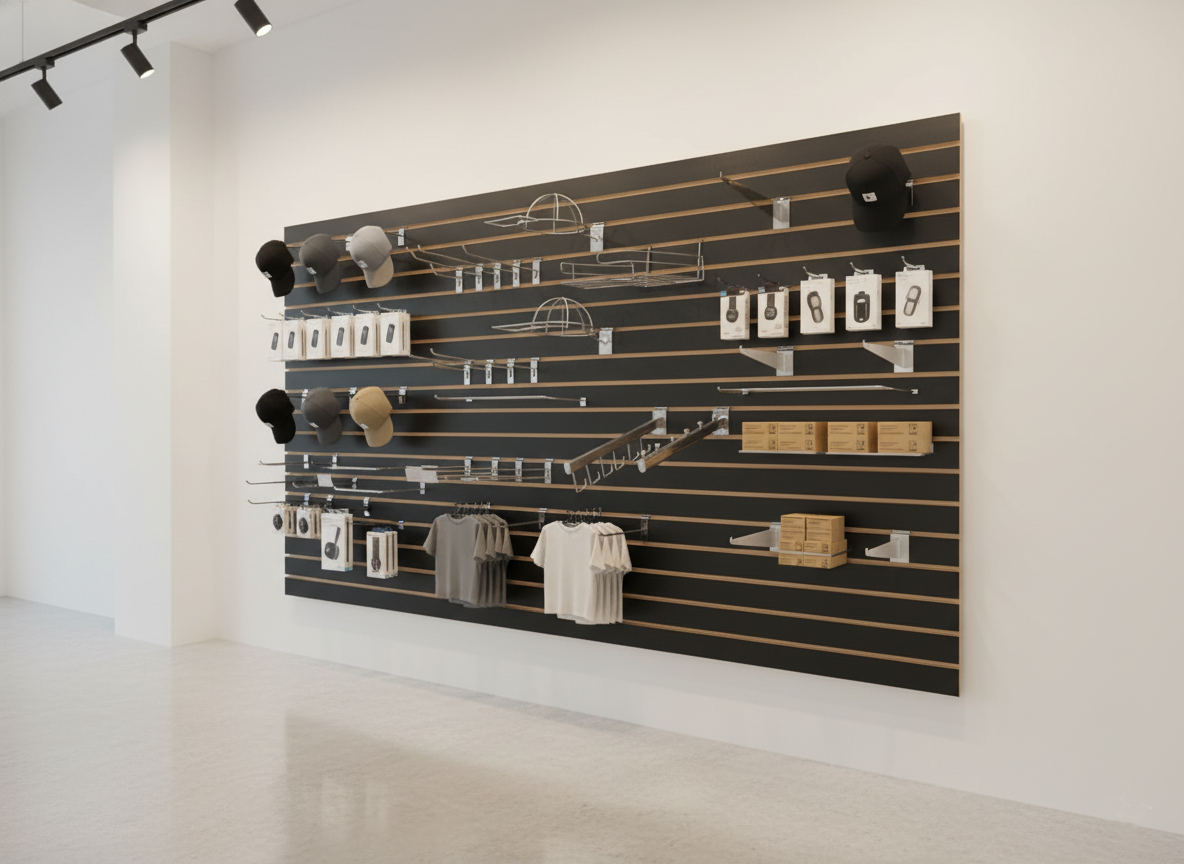 Slat Wall Panel Black Slat Wall Panel Black