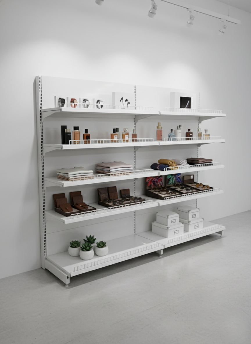 Metal Wall Shelf 5 layers White Metal Wall Shelf 5 layers White