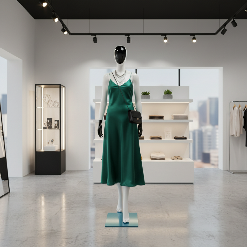 Women Glossy White Walking Pose Mannequien Women Glossy White Walking Pose Mannequien