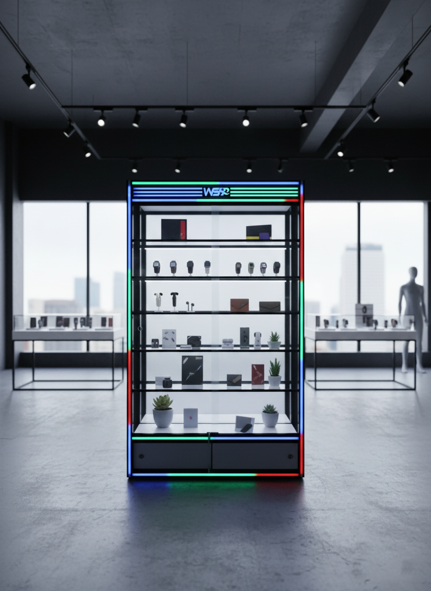 Showcase With LED Syunc Music 4x7ft Showcase With LED Syunc Music 4x7ft