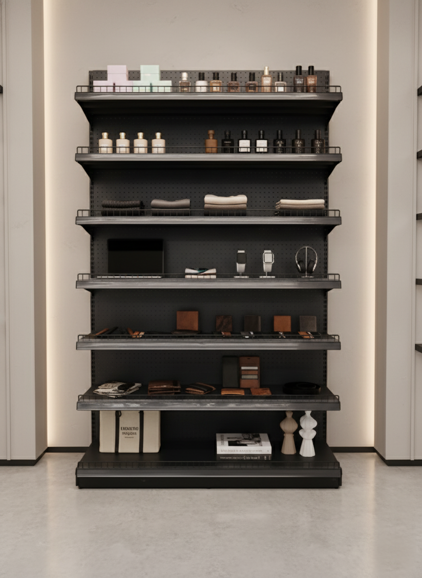 Metal Wall Shel 7 layers Black Metal Wall Shel 7 layers Black