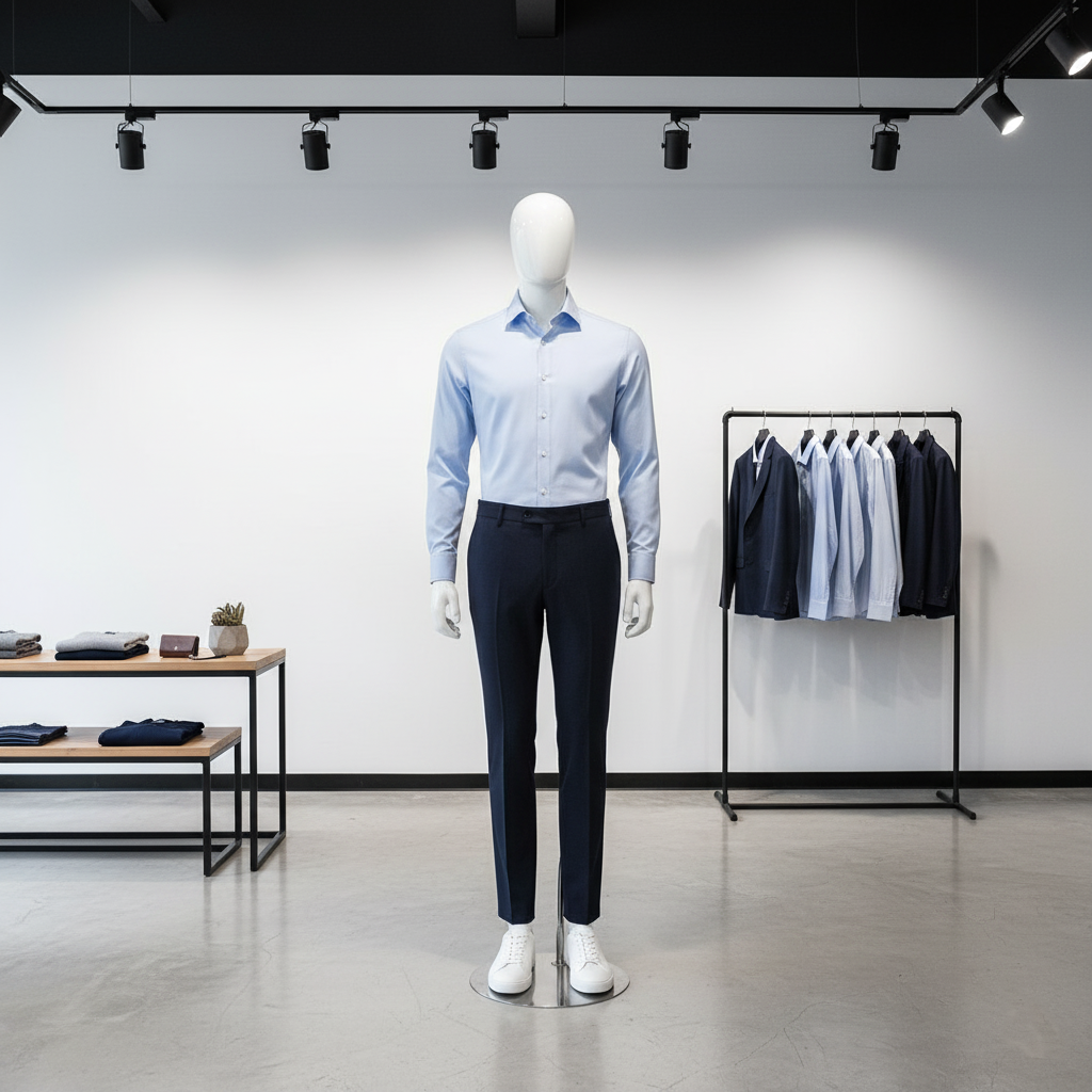 Men Glossy White Standing Pose Mannequien Men Glossy White Standing Pose Mannequien