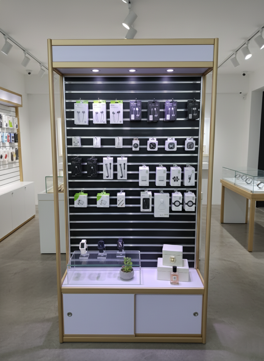 Slatwall Gold Showcase Slatwall Gold Showcase