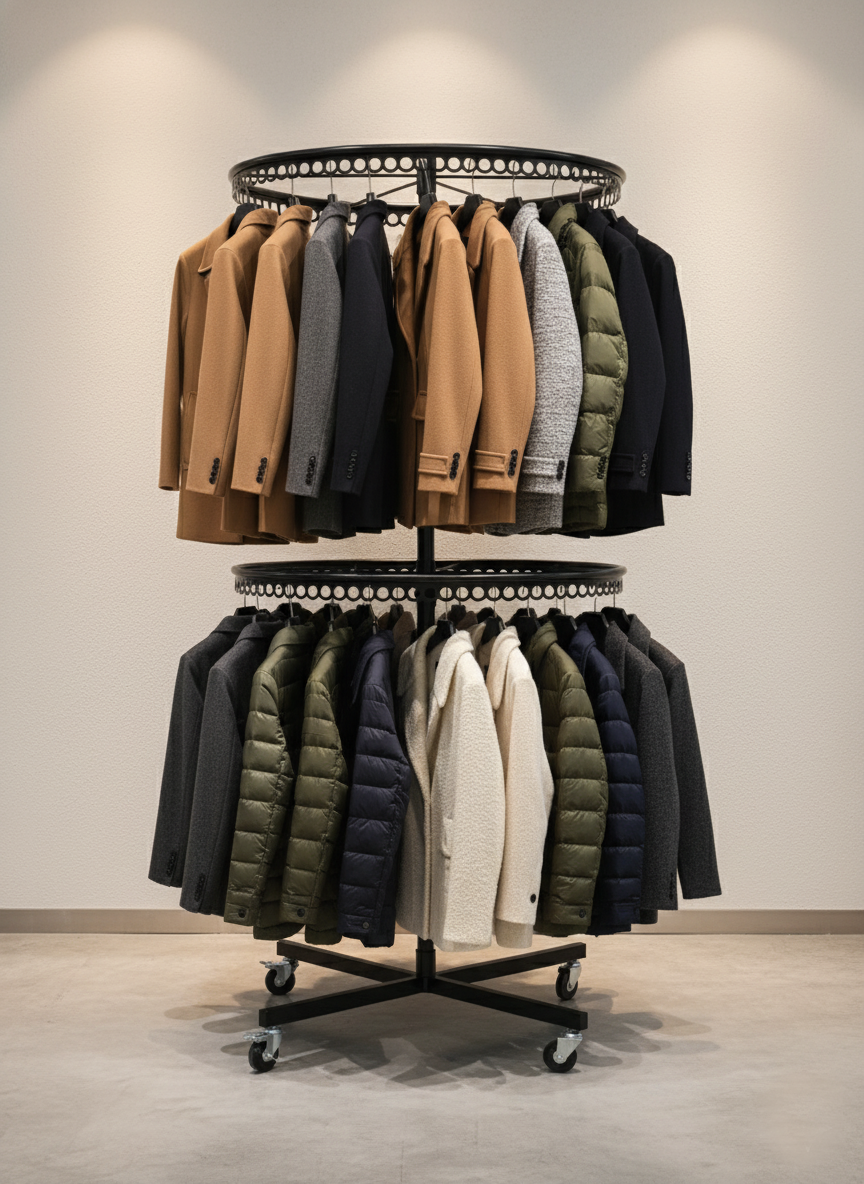 2tier Coat Hangers on Wheels 2 2tier Coat Hangers on Wheels 2