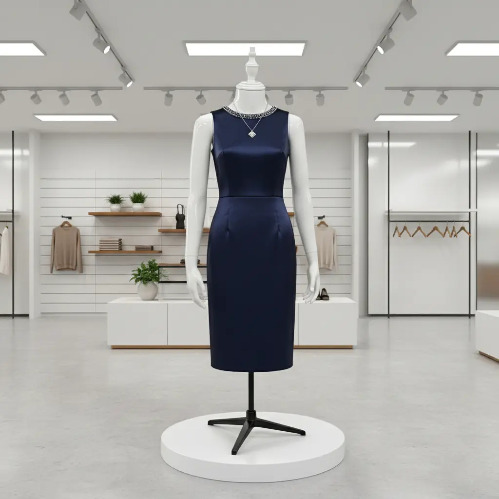 Women Torso Relaxed Hands Glossy White Mannequin.webp