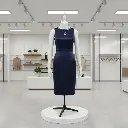 Women Torso Relaxed Hands Glossy White Mannequin.webp