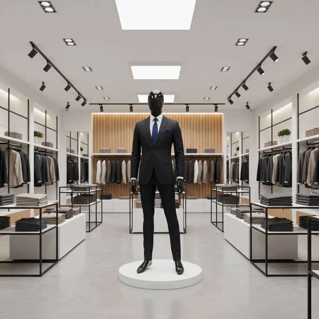 Men Glossy Black Standing Pose Mannequin 2.webp