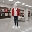 Boy Glossy White Walking Pose Mannequin.webp