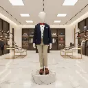 Boy Glossy White Walking Pose Mannequin 2.webp