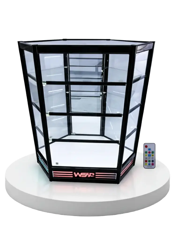 3 Feet Corner Showcase with Neon Light Sync Music