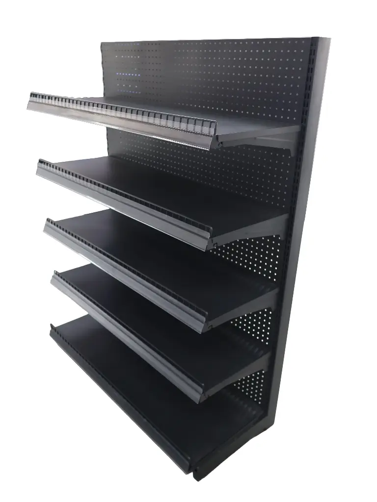 Metal Wall Shelf – 5 Layers, 4x5 ft, Black