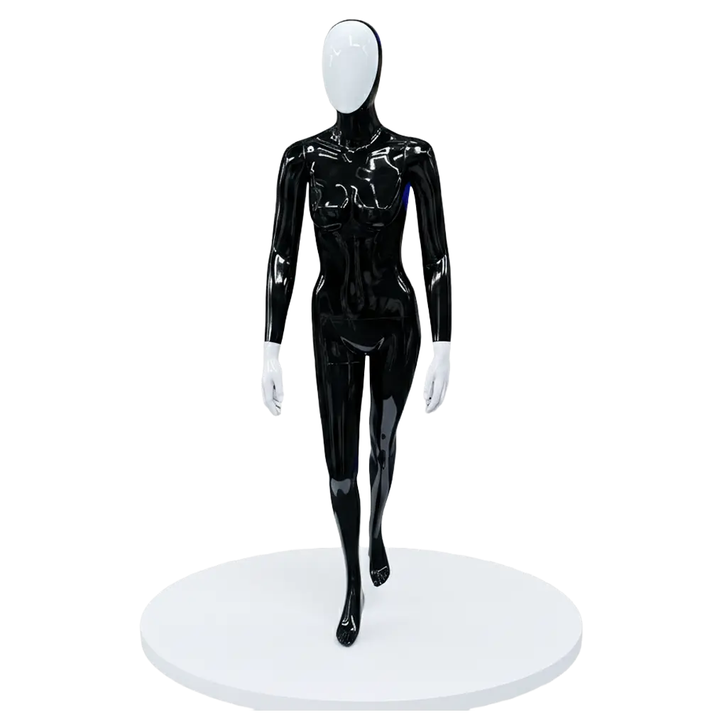 Women Glossy Black/White Modelling Pose Mannequin