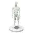 Men Glossy White Standing Pose Mannequin