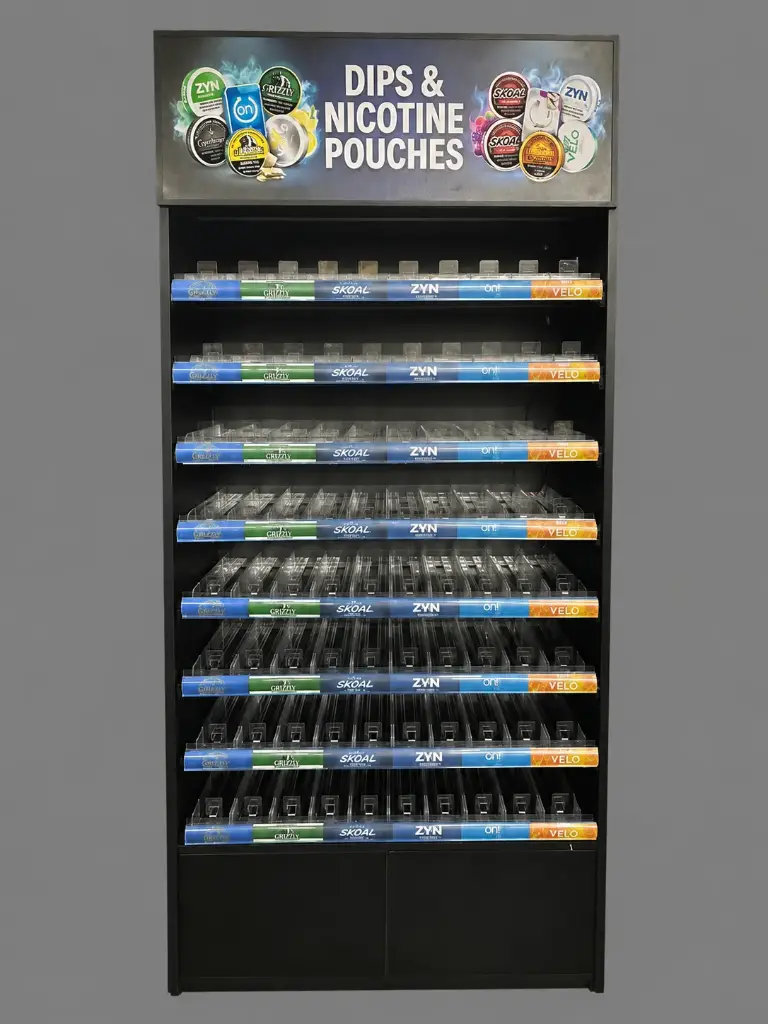 Nic/Dip Pouch Standing Display Case