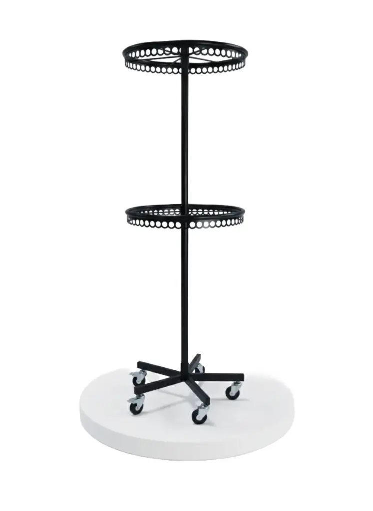 Double coat hanger with wheels