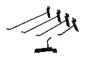 Metal slat wall hook