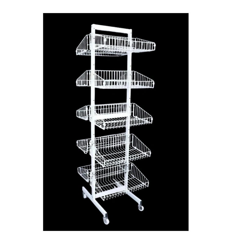 Metal grocery display two sides