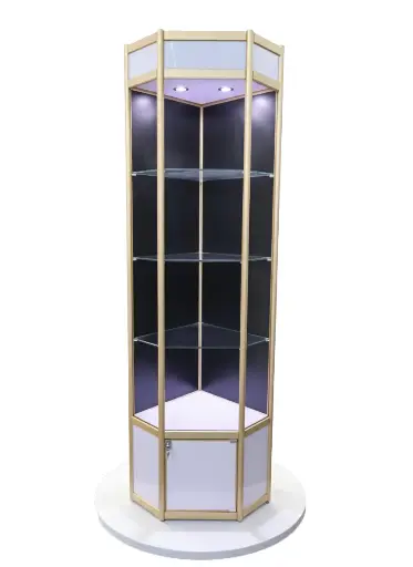 Slat Wall Corner Display 8ft Gold