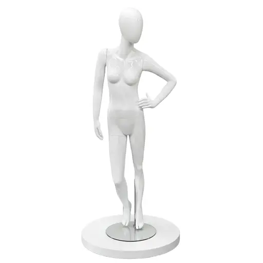 Women Glossy White Modelling Pose Mannequin