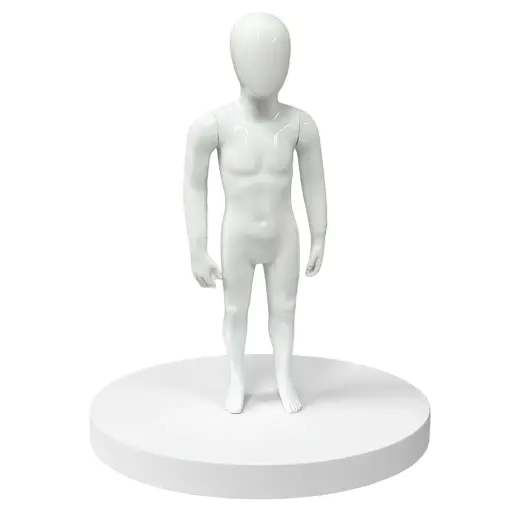 Boy Glossy White Standing Pose Mannequin
