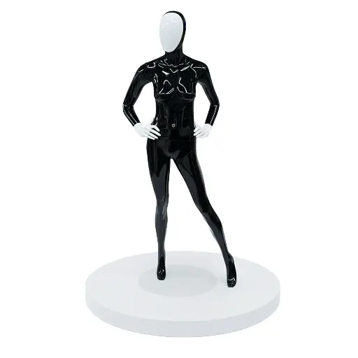 Women Glossy Black/White Modelling Pose Mannequin