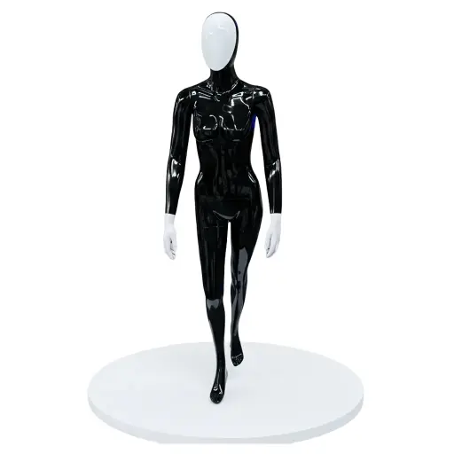 Women Glossy Black/White Modelling Pose Mannequin