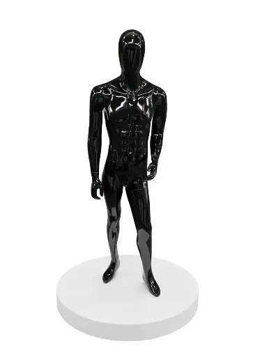 Men Glossy Black Modelling Pose Mannequin