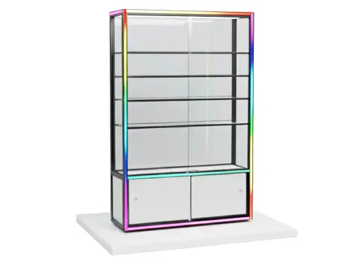 Showcases 4x6Ft 4 Sided Glass With Music Sync Light