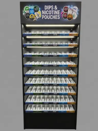 Nic/Dip Pouch Standing Display Case