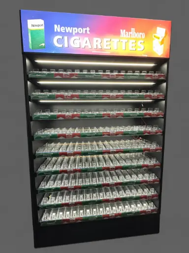 [INT-WADE-0002] Cigarette Display Pull Shelf 4x7ft (Replaceable Sign) 