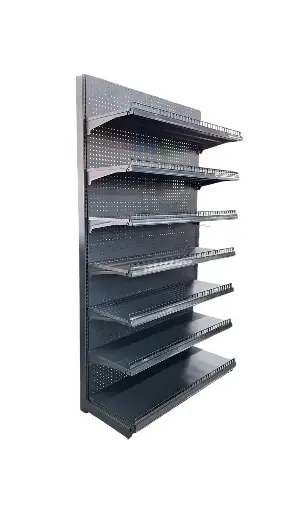 [INT-WADE-0012] Metal wall shelves 7 layers 4x7 (black)