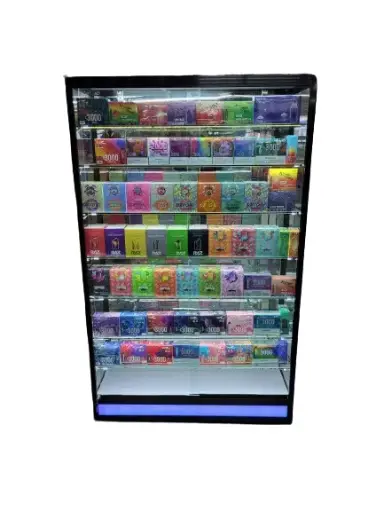 [4FT-X-6-1] 4FT x 6 1/2FT Glass door & Bracket Showcase