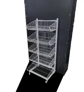 [MTL-GRC-BSK-ONE] Metal grocery display one side