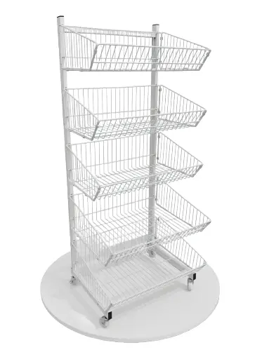 [MTL-GRC-BSK-ONE] Metal grocery display one side