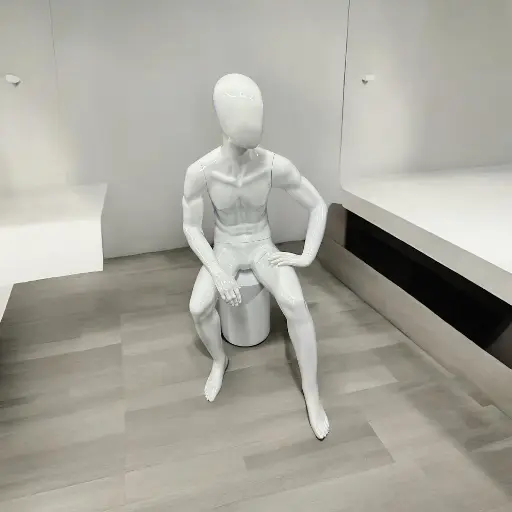 Mannequin man sitting
