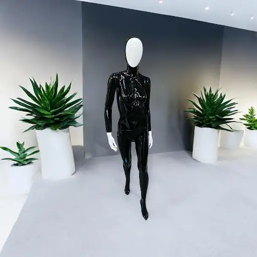 Mannequin woman walking