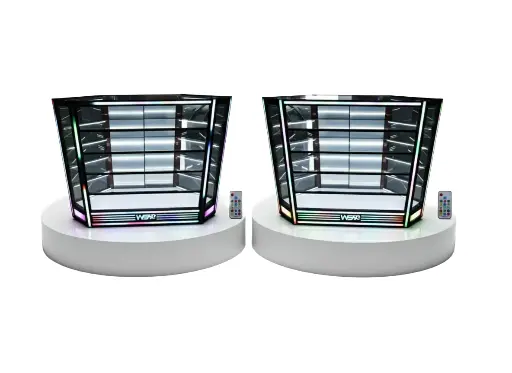 4FT Corner Showcase with Neon Light Sync Music